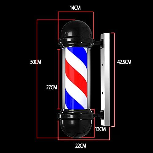 Depila LED Barber Pole Otvoreni znak - 20 inča predenje trake u crvenoj bijeloj plavoj boji, savršeno za