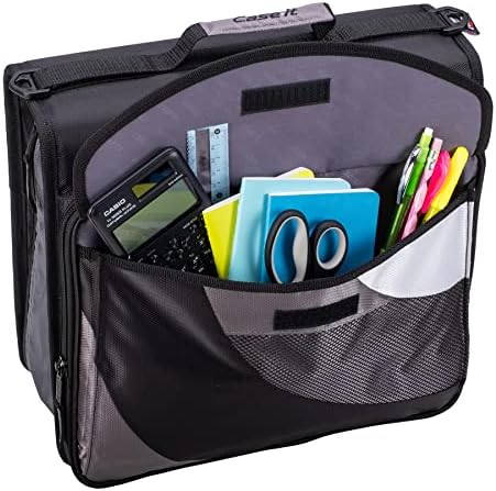 Case-it univerzalni dvostruki paket za vezivanje, 2 Set od 2 D-Ring Dual, sa uklonjivim fasciklama za držanje, trake u stilu ruksaka, podstavljeni džep za Laptop, džep sa prednjim preklopom, skladište za Laptop