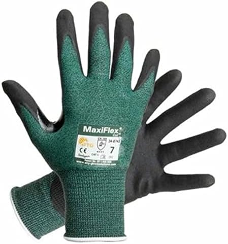 Maxiflex Cut 34-8743 Radne rukavice otporne na rezanje sa zelenom pletenom školjkom i premium nitrilnom