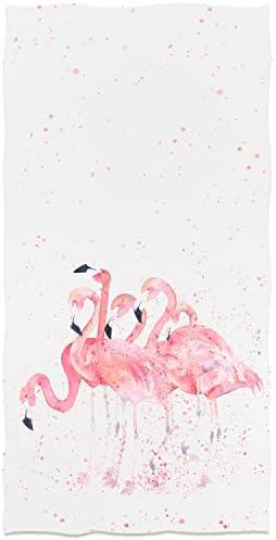 Iuocfer akvarelor flamingosi sa ručnicima za prskanje ručnika za ružičaste životinje Bijela pozadina ručnici
