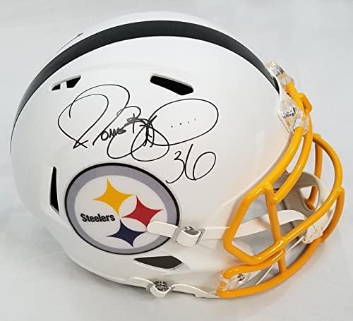 Jerome Bettis sa autogramom Pittsburgh Steelers Riddell autentična mat bela kaciga Beckett sa potpisom svjedoka