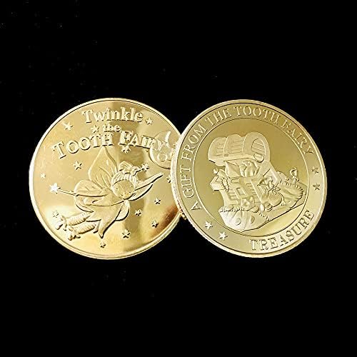 1pcs Kommorativni novčić pozlaćeni novčići iz crtanih zuba iz crtane zub vile djece šifrirane valute 2021.