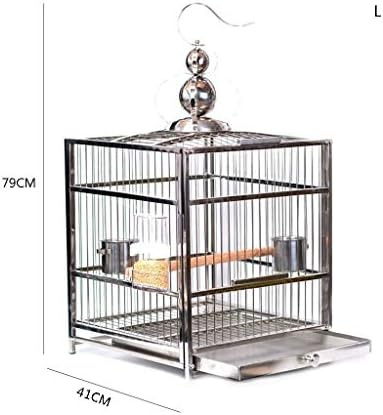 Razzzum Veliki kavez za ladicu za ptice od nehrđajućeg čelika Kavez za ptice kreativni odvojivi kartot Pearl