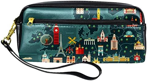 Travel Makeup Bag Vodootporna kozmetička torba torba za točku šminke za žene i djevojke, Europa Poznati