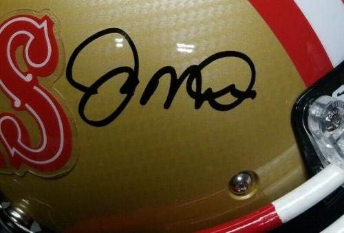 JOE MONTANA potpisao SAN FRANCISCO 49ers Hydrodipped F7 SCHUTT F / S kacigu. NFL šlemovi sa potpisom psa/DNK