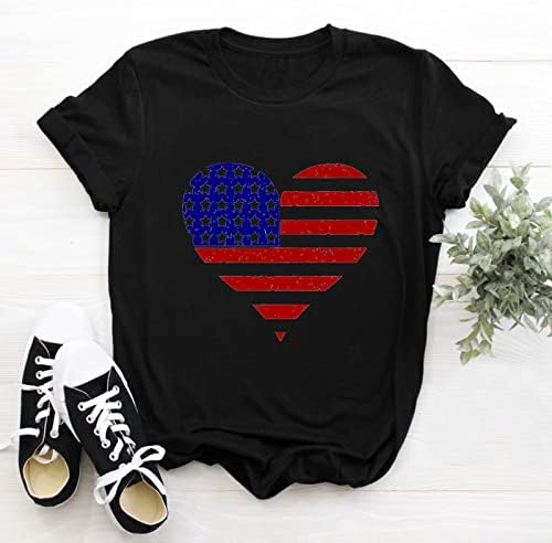 Pakovanje košulje za žene Žene Ležerne prilike Nezavisni dan Vrhunska majica Love Ispirana kratka ženska