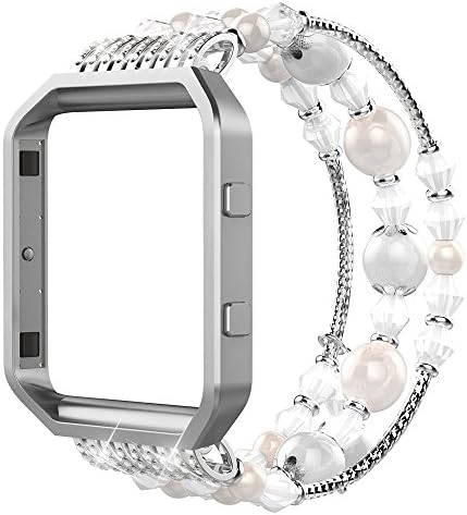 Simpeak Fashion Elastic Band kompatibilan sa Fitbit Blaze SmartWatch Fitness, ručno rađena nakit nakita nakita nakita zamerna zamena za zamjenu za moto bit plamen žene