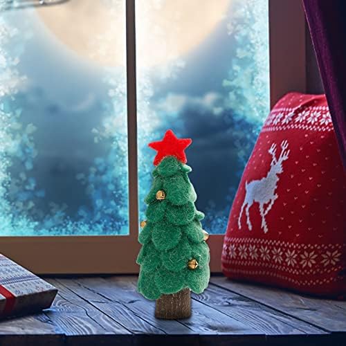 FELTS božićno stablo Desktop božićno drvce sa zvonima crveno umjereno božićno drvce Mali dekorati za božićni