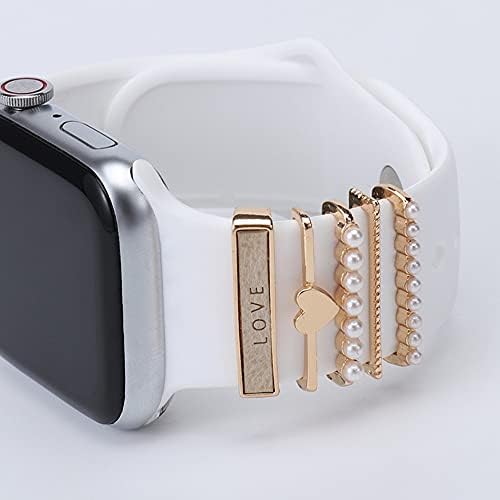 Tomcrazy Watch Charms za Apple Watch Band 49mm 41mm 45mm Žene, Diamond Metal Nakit ukrasnih prstena za iWatch