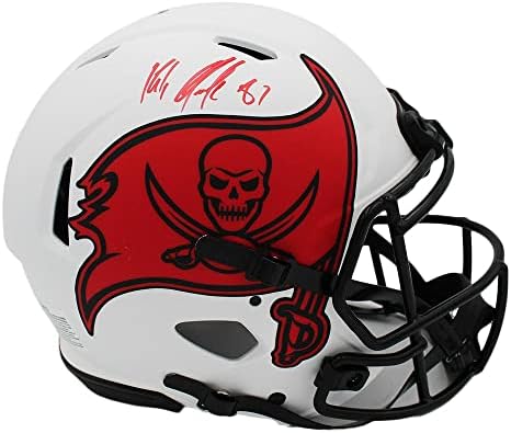 Rob Gronkowski potpisao Tampa Bay Buccaneers Speed Authentic Lunar NFL kacige sa autogramom NFL Helmets