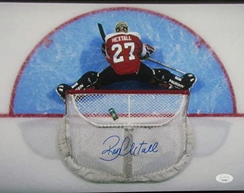 Ron Hextall Autographing 11x14 photo Philadelphia Flyers JSA - AUTOGREMENT NHL Photos