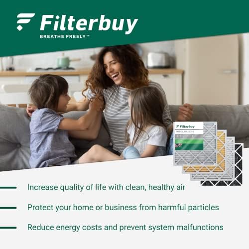Filterbuy 12x12x1 Filter za vazduh MERV 8 odbrana od prašine , plisirani HVAC AC peći filteri za vazduh