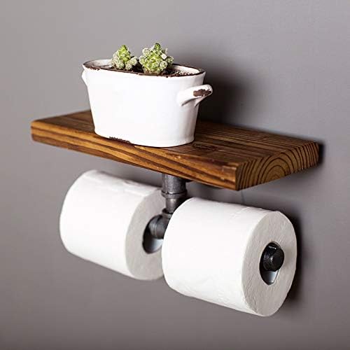 KLHHG retro industrijski dvostruki papirni ručnik željeza cijev kupaonice toaletni papir za rolni nosač
