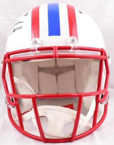 Warren Moon potpisao Houston Oilers F / s speed Authentic Helmet w / HOF-BeckettW NFL Helmets sa Holo autogramom