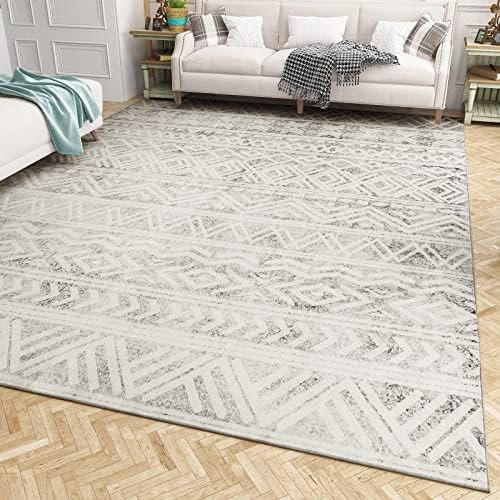 Boho prostirka 8x10 stopa moderni tepih neutralni tepih za uređenje spavaće sobe, ideje za uređenje dnevnog