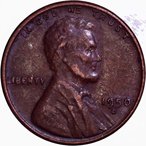 1950 d Lincoln pšenica Cent 1c vrlo dobro