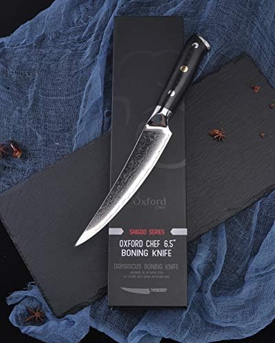 Oxford Chef nož za kanjivanje 6,5 inča Najbolji damask- japanski - VG10 Super Steel 67 sloj visoki ugljični