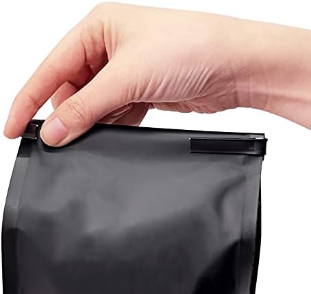 Larzack limene kese za kafu sa ventilom, jednosmerne torbe za odlaganje kafe sa ravnim dnom od crne aluminijumske