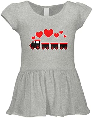 Vlak sa srčanim pumpom - Choo Choo Dojenčad / Toddler Baby Rib haljina