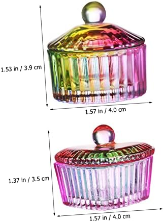 Holibanna 2 kom šarena Kristalna čaša vitraž staklene posude sa poklopcima Petri posuda staklena čaša čaša