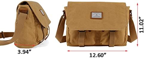 Xincada Canvas Messenger torbe Satchel Torbe na rame Vintage 14 inčni torba za laptop Crossbody Casual Bookbag