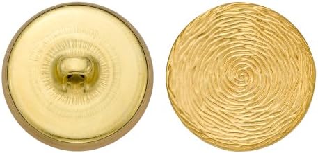 C & C Metalni proizvodi 5261 Drvo prstenje Metalno dugme, veličina 36 ligne, zlato, 36 pakovanja