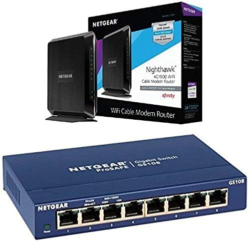 NETGEAR Nighthawk AC1900 Wi-Fi kablovski Modem ruter DOCSIS 3.0 sertifikovan za Xfinity Comcast, Time Warner