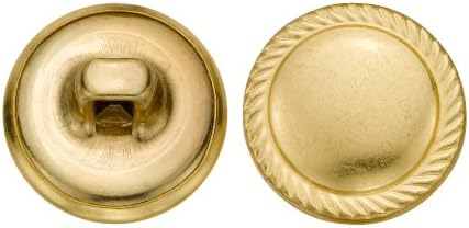C & C Metalni proizvodi 5351 Konop rub na dome Metalni gumb, veličina 24 ligne, zlato, 72-pakovanje