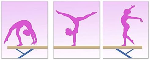 Summit Designs gimnastika gimnastičarka zidni umjetnički dekor printovi-Set 3-inčnih Neuramljenih fotografija