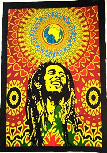 Bob Marley Wall Wandteppich, hipi Poster, Indijski, zum Aufhängen Boho Wohnheim Dekor, BOHEMIAM Art Wand