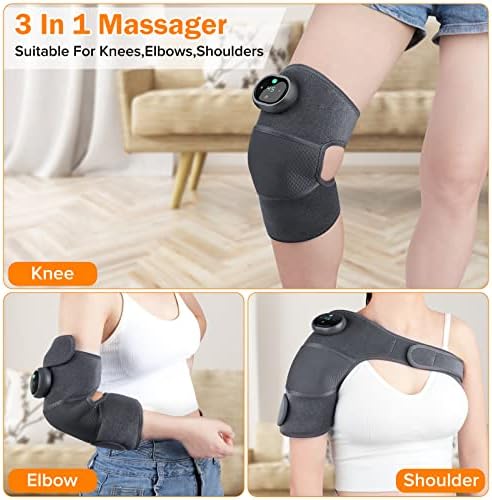 Grijaći masažer za koljena, 3-u-1 grijaći vibracijski masažer za grijanje, prijenosni bežični masažer za