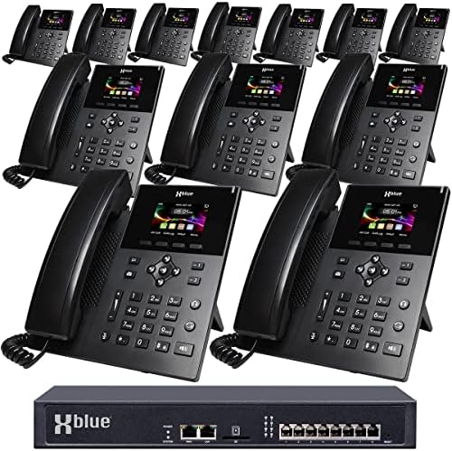 XBLUE QB2 System snop sa 12 IP5G IP telefona, uključujući automatsko sudjelovanje, govornu poštu, mobitel