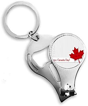 Sretan kanadski dan vertikalnog javorovog listovog noktiju noktiju noktiju prstena za ključeve ključeva