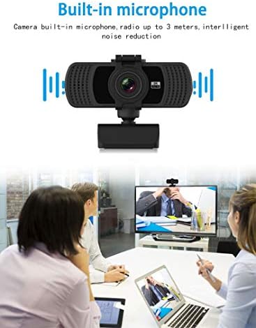 Xushidz Web kamera sa mikrofonom, 2K 4MP HD web kamera sa poklopcem za privatnost & Stativ, za PC/MAC/Desktop/Laptop,USB