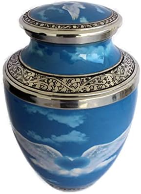 D * G Blue Sky Urn, dizajnerska galerija Kremacija urne za ljudski pepeo, pogrebnu urnu, memorijalno urn,