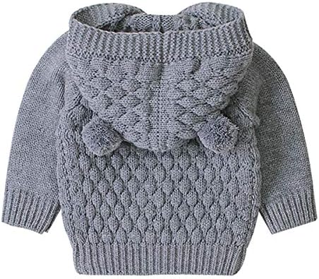 puseky dečaci devojke pleteni džemper sa kapuljačom uši topli kardigan kaput na vrhu jakne Outwear