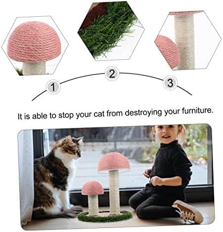 Mipcase CAT prekrivena igračka platform jastučići nosač gljive ružičaste igračke interaktivni uspon za brušenje