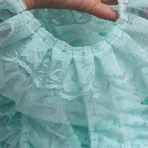 2 jarda natkrivena vrpca tkanine za odjeću za šivanje DIY CRAFT Vjenčanje ukras ruffle trim haljina