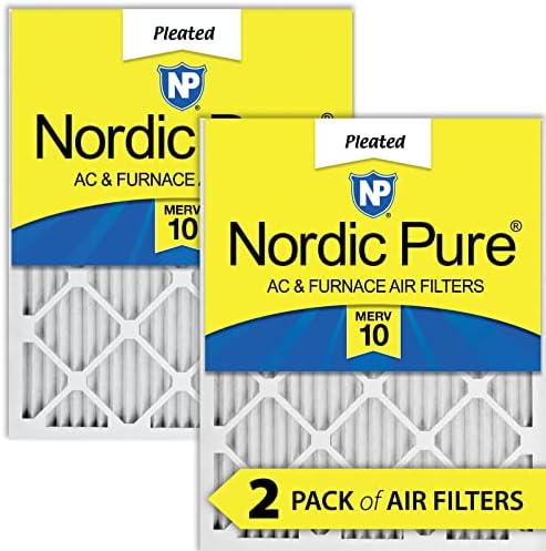 Nordic Pure10x20x1 MERV 10 plisirani AC peći filteri za vazduh 2 pakovanja