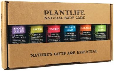 Plantlife bi dobro poklon set 6-pakovanja aromaterapija esencijalni set za ulje - bez aditiva ili punila
