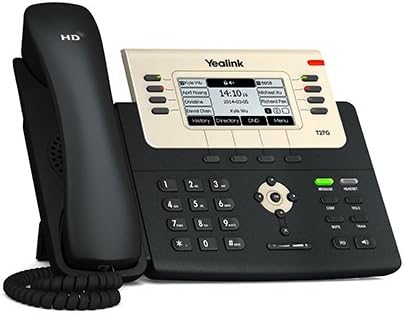 Yealink SIP-T27G IP telefon, 6 retka. 3,66-inčni grafički prikaz. USB 2.0, dvostruko port Gigabit Ethernet,