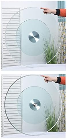 Gramofon za posluživanje Lazy Susan od kaljenog stakla rotirajte 360°, rotirajuća ploča Lazy Susan za torte/začine/