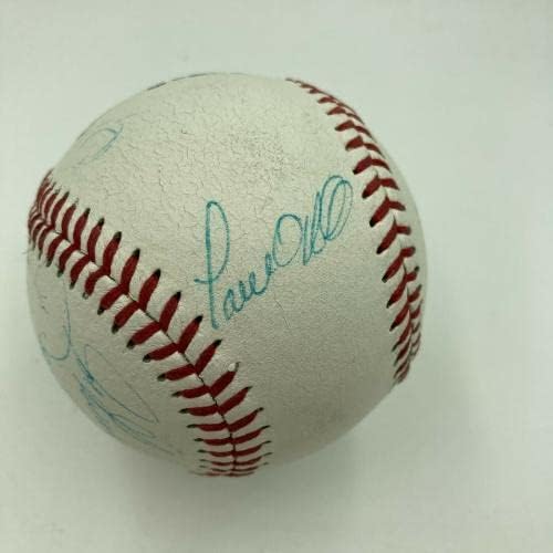 Derek Jeter Mariano Rivera 1997 Yankees tim potpisao je bejzbol sa JSA COA - autogramiranim bejzbolama