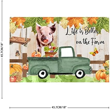Život je bolji na farmi kupatilo Kućni zidni dekor zidne umjetničke naljepnice zeleni žetveni kamion jesenja
