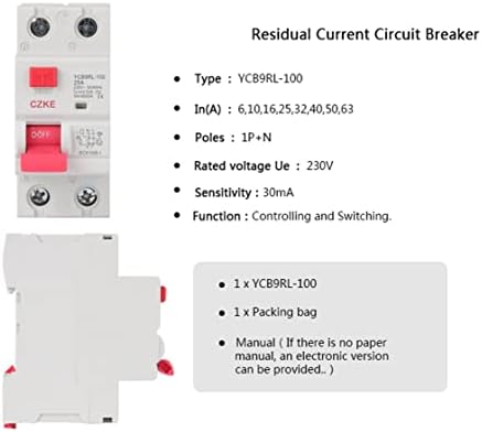 Axti 230V 50/60 Hz RCCB MCB 30mA Prekidač za preostale struje i zaštitu od curenja 6/10/16/20/25/32/40AA