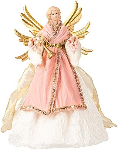 Ki Store Angel Christmas Christmas TOPPER 18-inčne ružne zlatne anđele figurice Steetop Unlif za božićno
