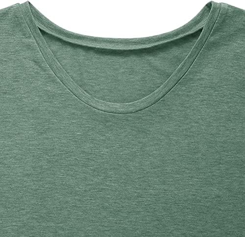 Kingfen ženski vrhovi u vratu Casual majica kratkih rukava Loop FIT Ljetni poklopac majica rukavice