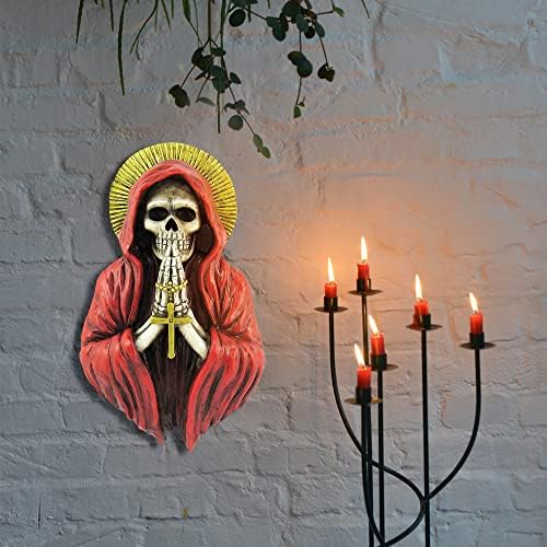 Svijet čuda Pokloni Santa Muerte Dan mrtve zidne skulpture | Gotički meksički ukrasi za fieste | Zidni ukrasi