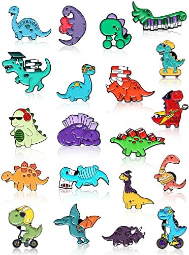 20 kom Enamel pin broševa slatka kawaii dinosaur emaml rever igle set crtani životinjski broš značke igle