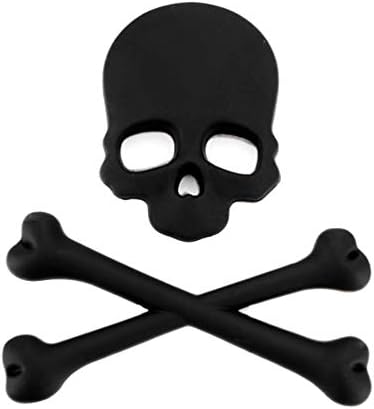 Valiclud Car Decor Metal Badge Skeleton Emblem 3D metalne naljepnice za lubanje Skull naljepnice za automobile